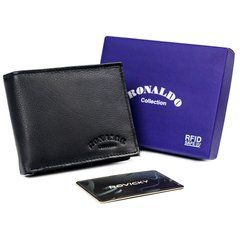 Гаманець чоловічий шкіряний RONALDO 0670-P-D-RFID-9457 Чорний