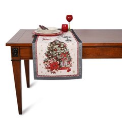 Раннер доріжка на стіл новорічна з люрексом і тефлоновим просоченням Іспанія 45×140 див. 131117