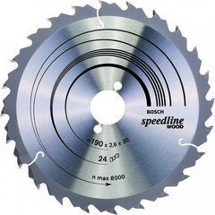 Пильный диск по дереву Bosch Speedline Wood 190 мм 24 зуба (2608640801)