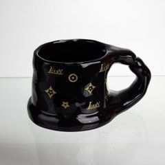 Чашка порцелянова 500 (мл) оригінальна кружка на подарунок чашка для чаю та кави Чорний FM-11B, Черный