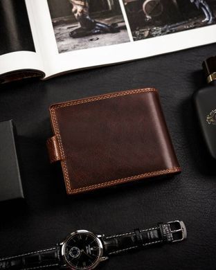 Кошелек мужской кожаный Peterson PTN WL-0305L-COM Cognac коричневый