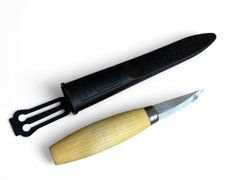Нож MORA Woodcarving 120LC, лезвие 60 мм 59HRC, Laminated carbon 100CR6, рукоятка - береза