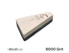 Камінь для заточки (Coticule Schist) Bout ~90мм*35мм (не рівної форми площею 31 см2), 8000/0 Grit, гранатовий, серый