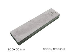 Камінь точильний (BBW Pyrenees) 200мм*50мм, 3000/1200 Grit, гранатовий сланець та кварц (845AC), серый