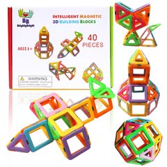 Детский магнитный конструктор на 40 деталей Brighty Bright 3D магниты супер усовершенствованный магнит