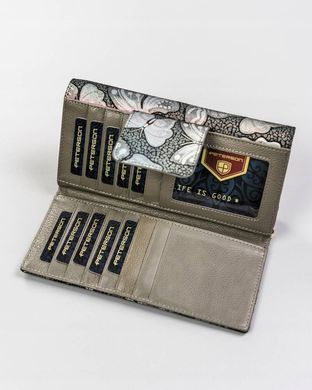 Кошелек женский кожаный Peterson PTN 42100-ONBF GRAY (Серый)