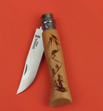 Ніж Opinel №8 Engraved Hiking Sandvik 12C27 (002186)