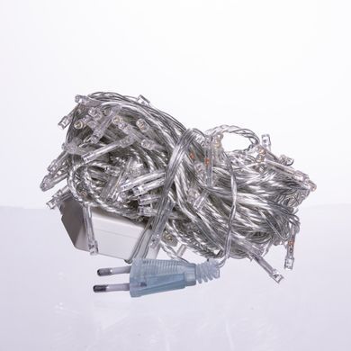 Новогодняя гирлянда комнатная нить 10 м 120 LED комнатная гирлянда белый провод Желтый свет W120LED10MWY