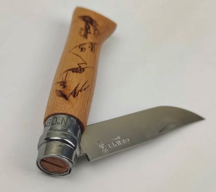 Ніж Opinel №8 Engraved Hiking Sandvik 12C27 (002186)