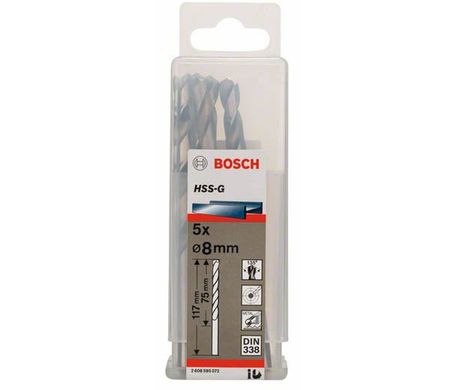 Свердло по металу Bosch 8.0 x 75 x 117 mm (2608595072)