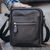 Мужская кожаная сумка планшет 18х21х7, барсетка через плечо Tiding Bag LA3314-1BL черная