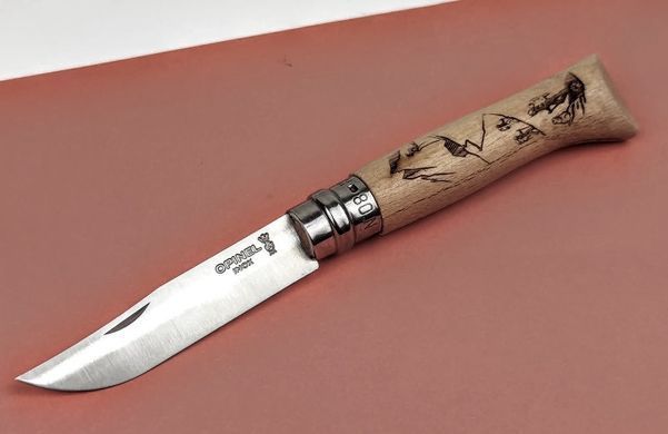 Ніж Opinel №8 Engraved Hiking Sandvik 12C27 (002186)