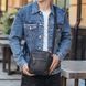 Мужская кожаная сумка планшет 18х21х7, барсетка через плечо Tiding Bag LA3314-1BL черная