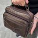 Чоловіча шкіряна сумка барсетка 23х19х7, месенджер через плече з коричневою ручкою BEXHILL 61881B, Коричневий