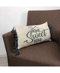 Декоративна подушка Home,sweet home сіра 30х45см, серый