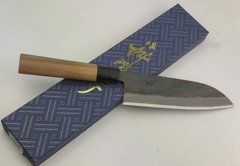 Ніж кухонний Santoku MOTOKANE 170 мм. AOGAMI Super 64HRC HONMAMON (4582243655927)