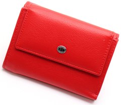 Чорний жіночий гаманець з натуральної шкіри невеликого розміру ST Leather ST 032, Червоний