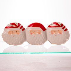Блюдо сервировочное новогоднее для закусок Santa Claus 33.5&times;12.5 (см) из фарфора CR-1-33