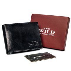 Гаманець чоловічий шкіряний Always Wild N992-VTK-BOX-4510 чорний