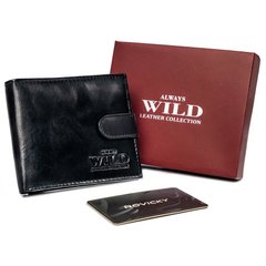 Гаманець чоловічий шкіряний Always Wild N2002L-VTK-BOX-4572 чорний