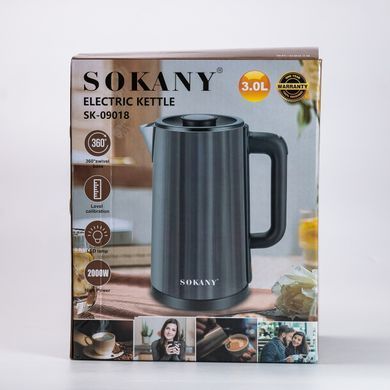 Электрочайник Sokany SK-09018 3 литра Серый