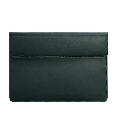 Шкіряний чохол-конверт на магнітах для MacBook 14 Зелений, Зелений