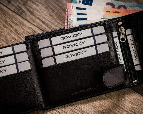 Кошелек мужской кожаный Rovicky R-RM-11-GCL-1834 Черный