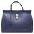 Жіноча шкіряна сумка Italian fabric bags 0014 blue