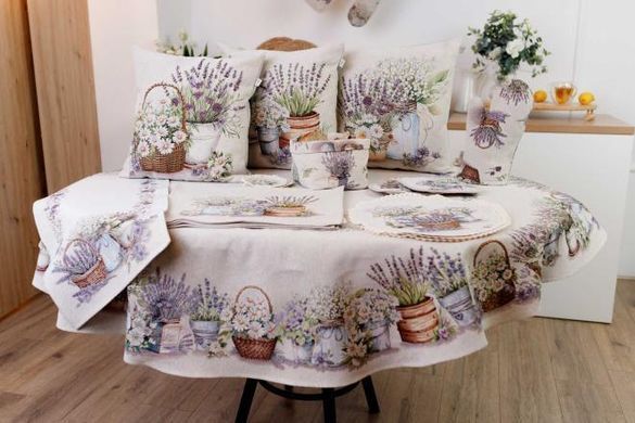 Овальная гобеленовая скатерть на стол Provence 160х250 см
