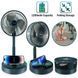 Складаний вентилятор акумуляторний на ніжці Telescopic Folding Fan з USB зарядкою Green, Зелений