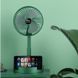 Складаний вентилятор акумуляторний на ніжці Telescopic Folding Fan з USB зарядкою Green, Зелений