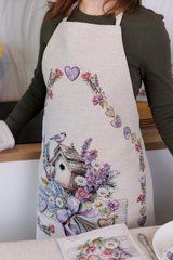 Кухонний гобеленовий фартух Лавандовий садочок