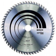 Пиляльний диск Bosch Optiline Wood 250&times;3,2&times;30 мм, 60 ATB (2608640729)