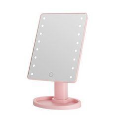 Дзеркало косметичне 21х16 см 16 LED Чорне HP-10-3AP
