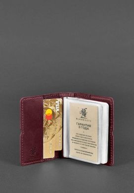Женский кожаный кард-кейс 7.0 бордовый Crazy Horse