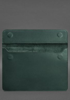 Шкіряний чохол-конверт на магнітах для MacBook 15-16 дюйм Зелений Crazy Horse, Зелений