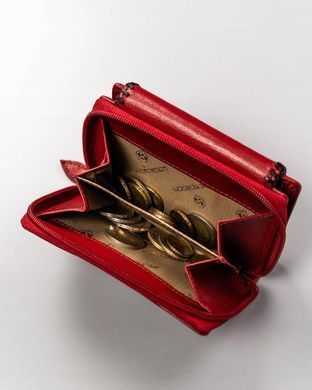 Гаманець жіночий шкіряний Peterson PTN KA-21 RED/BLACK червоний