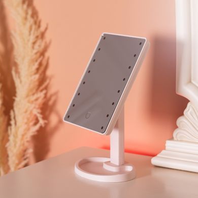 Зеркало косметическое 21х16 см 16 LED Черное HP-10-3AP
