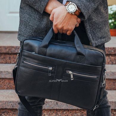 Офісна чоловіча сумка для ноутбука й документів SK N8956 чорна, Черный