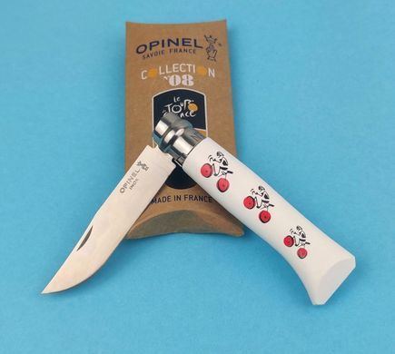 Ніж Opinel №8 Tour de France - white Sandvik 12C27 (001912)