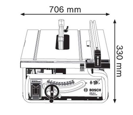 Циркулярна пила стаціонарна Bosch GTS 10 J (0601B30500)