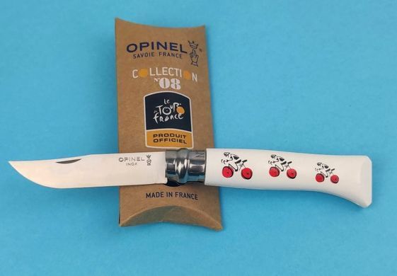 Ніж Opinel №8 Tour de France - white Sandvik 12C27 (001912)