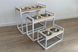 Миски на підставці для собак з регульованою висотою Loft White Natural Wood L &ndash; 52x26x45см