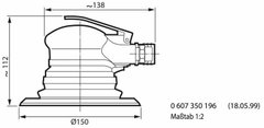 Пневматична ексцентрикова шліфувальна машина Bosch Professional (0607350200)