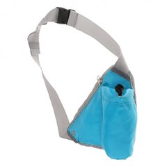 Многофункциональная сумка на талию для бега с карманом для бутылки Sport (голубая)