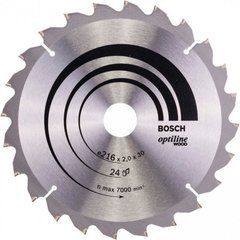 Пиляльний диск Bosch Optiline Wood 216&times;30 мм 24 зуба (2608640431)