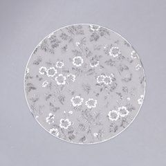 Коврик для сервировки стола Flowers 38 см, серебро HP-36327-12G