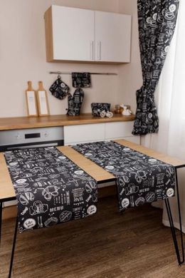 Дорожка на стол Breakfast black 120х40 см