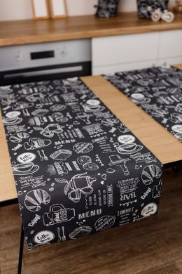 Дорожка на стол Breakfast black 120х40 см