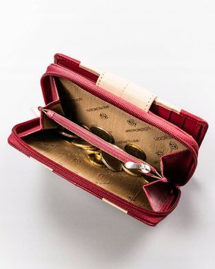 Кошелек женский кожаный Peterson PTN KA-18 PINK/BEIGE розовый